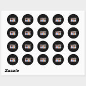 Schattigee kitten Happy Easter Cat Bunny Ears and  Ronde Sticker (Vel)