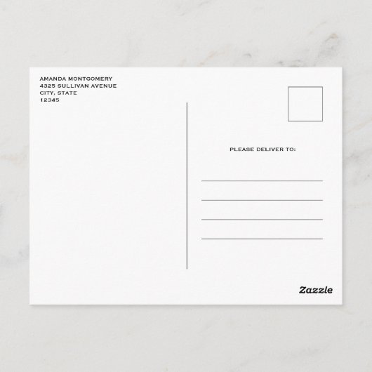 Schattigee kitten in een theekopje met harten briefkaart (Achterkant)