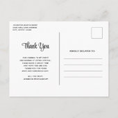 Schattigee kitten in een theekopje met harten dank briefkaart (Achterkant)