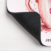 Schattigee kitten in een theekopje met harten muismat (Hoek)