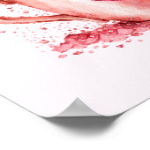 Schattigee kitten in een theekopje met harten poster (Hoek)