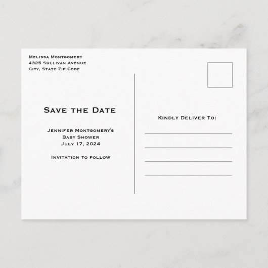 Schattigee kitten in een theekopje met harten Save Uitnodiging Briefkaart (Achterkant)