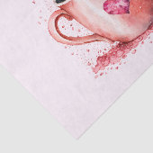 Schattigee kitten in een theekopje met harten tissuepapier (Detail)