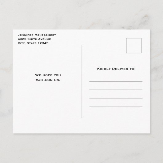 Schattigee kitten in een theekopje met harten Verj Uitnodiging Briefkaart (Achterkant)