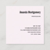 Schattigee kitten in een theekopje met harten vierkante visitekaartje (Achterkant)