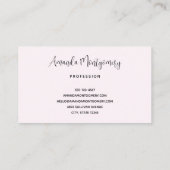 Schattigee kitten in een theekopje met harten visitekaartje (Achterkant)