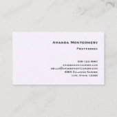 Schattigee kitten in een theekopje met harten visitekaartje (Achterkant)