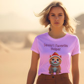 Schattigee Kitten in Santa Hat Roze T-shirt