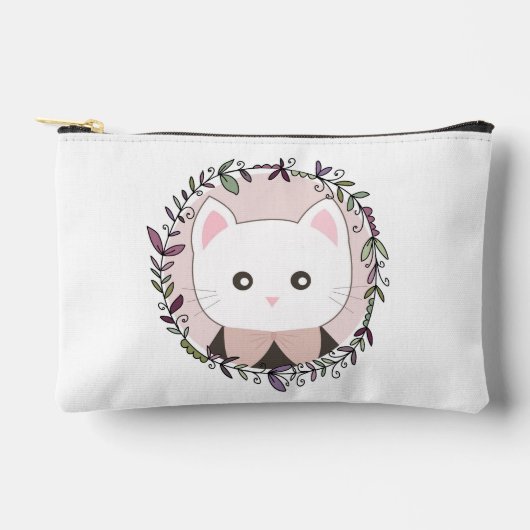 Schattigee kitten ingelijst door bloemen gepersona etui (Voorkant)