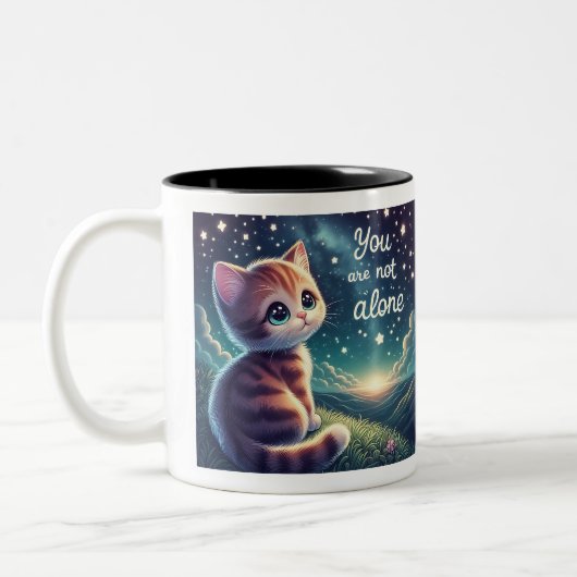 Schattigee kitten je bent niet alleen Mok cups (Links)