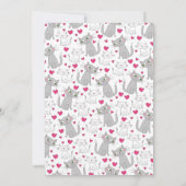 Schattigee Kitten Kat Baby shower Mama en Baby Kaart (Achterkant)