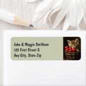 Schattigee Kitten Kat Dierenmand van Harten Etiket (Insitu)