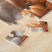 Schattigee Kitten Kat Pompoen Herfst Herfst Aangep Legpuzzel (Zijkant)