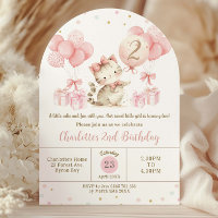 Schattigee kitten kat roze ballon 1e 2e verjaardag