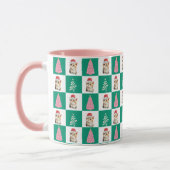 Schattigee kitten kat Santa Merry Kerstboom feest Mok (Links)