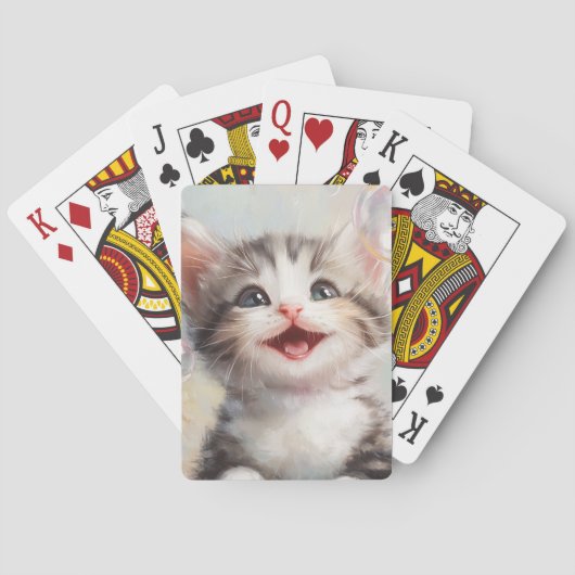 Schattigee Kitten Kat Speelkaarten voor POKER etc. (Achterkant)