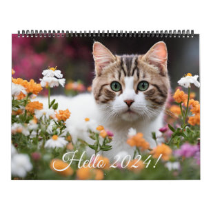 Schattigee Kitten Kattenbloem Dagelijks Maandelijk Kalender