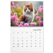 Schattigee Kitten Kattenbloem Dagelijks Maandelijk Kalender (Jan 2026)