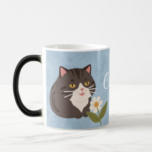 Schattigee Kitten Kattenkoffie gepersonaliseerd Magische Mok (Links)