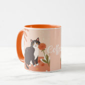 Schattigee Kitten Kattenkoffie gepersonaliseerd Mok (Voorkant links)