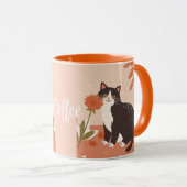 Schattigee Kitten Kattenkoffie gepersonaliseerd Mok (Voorkant rechts)