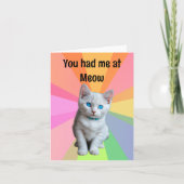Schattigee kitten, kattenliefhebber, je had me bij kaart (Voorkant)