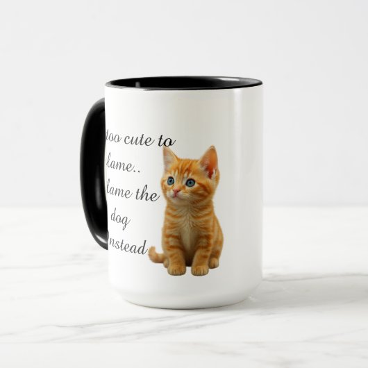 Schattigee Kitten Keramische Mok (Voorkant links)