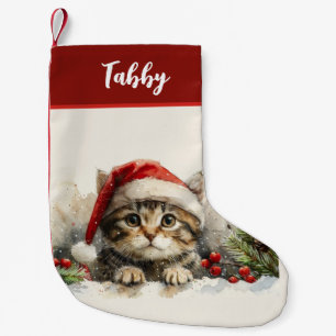 Schattigee Kitten Kerst Kous Custom Cat Kleine Kerstsok