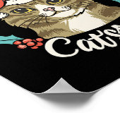 Schattigee Kitten Kerstman Hat Meowy Catmas Mannen Poster (Hoek)