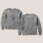 Schattigee Kitten Kinder Lange Mouw Shirt (Voorkant /achterkant)