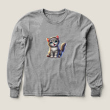 Schattigee Kitten Kinder Lange Mouw Shirt