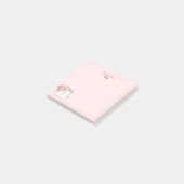 Schattigee Kitten Kitty Cat Roze meisjesnaam Post-it® Notes (Schuin)