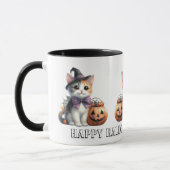 Schattigee Kitten Kostuum Cat Halloween Mok (Links)
