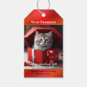 Schattigee kitten lief dank u cadeaulabel (Voorkant)