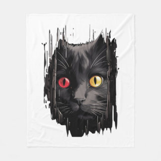 Schattigee kitten looks van gescheurde stof - Cats Fleece Deken