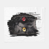 Schattigee kitten looks van gescheurde stof - Cats Fleece Deken (Voorkant (Horizontaal))