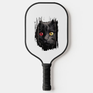 Schattigee kitten looks van gescheurde stof - Cats Pickleball Paddle