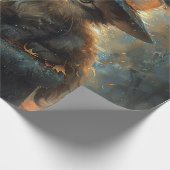 Schattigee kitten met een heks Pet decoupage Cadeaupapier (Hoek)