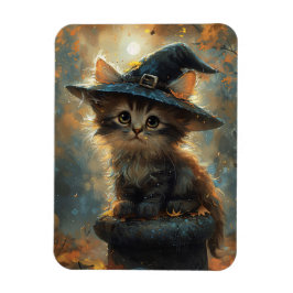 Schattigee kitten met een heks Pet flexibele magne Magneet