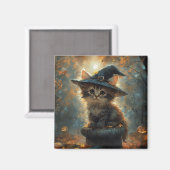 Schattigee kitten met een heks Pet Magneet (Voorkant / Achterkant)