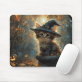 Schattigee kitten met een heks Pet Muismat (Met muis)