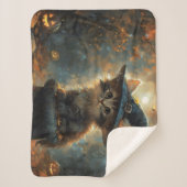 Schattigee kitten met een heks Pet Sherpa Deken (Voorkant)