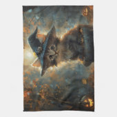 Schattigee kitten met een heks Pet Theedoek (Verticaal)