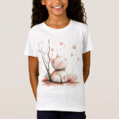 Schattigee kitten met harten Kinder back-to-school T-shirt (Voorkant)