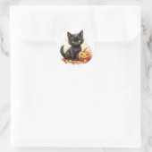 Schattigee kitten met pompoen Halloween Stickers (Tas)