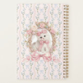 Schattigee kitten met roze strikjes en bloemig Not Planner (Achterkant)