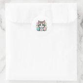 Schattigee kitten met Sticker (Tas)