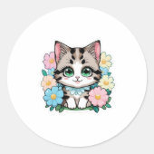 Schattigee kitten met Sticker (Voorkant)