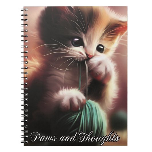 Schattigee kitten - Paws and Thoughts Notitieboek  (Voorkant)