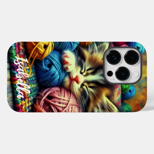 Schattigee kitten slapen onder een deken Case-Mate iPhone case (Achterkant (horizontaal))